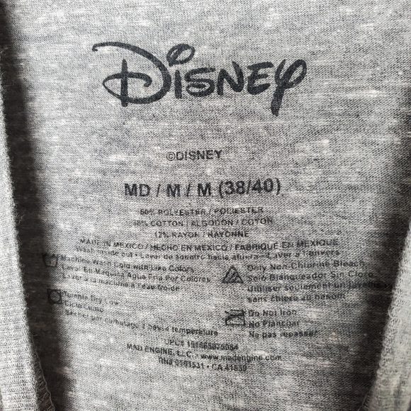 24) DISNEY Mickey Mouse Heathered T-Shirt Sz. M - Picture 3 of 4